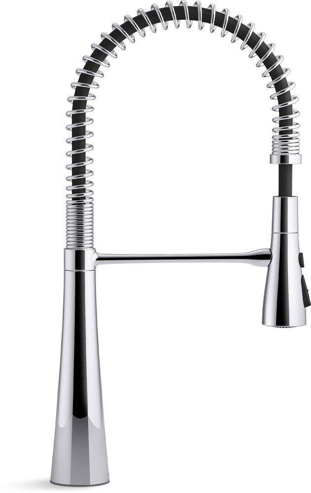 KOHLER Polished Chrome Single Handle Pull Down Kitchen Faucet 