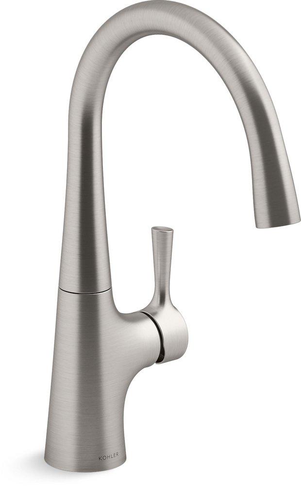 KOHLER Vibrant Stainless Single Handle Lever Bar Faucet 