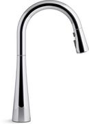KOHLER Polished Chrome Single Handle Pull Down Kitchen Faucet 