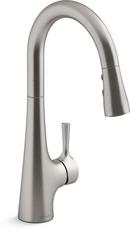 KOHLER Vibrant&reg; Stainless Single Handle Pull Down Kitchen Faucet 