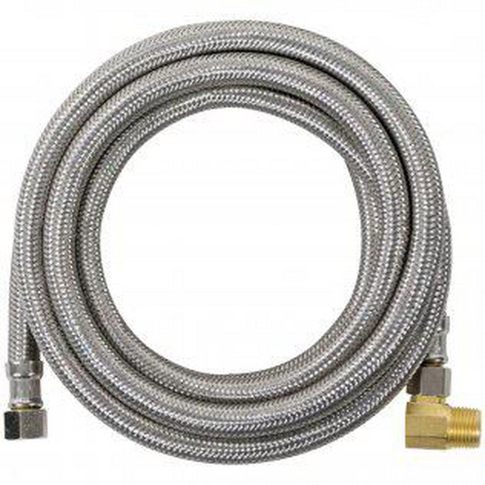Petra Industries Silver 3/8 in. Braided Stainless Dishwasher Flexible Water Connector 