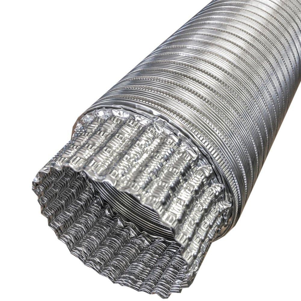 3 in. x 8 ft. Silver Uninsulated Flexible Air Duct 