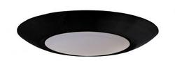 1-13/50 x 7-2/5 in. 15W 1-Light Integrated LED Flush Mount Ceiling Fixture in Flat Black