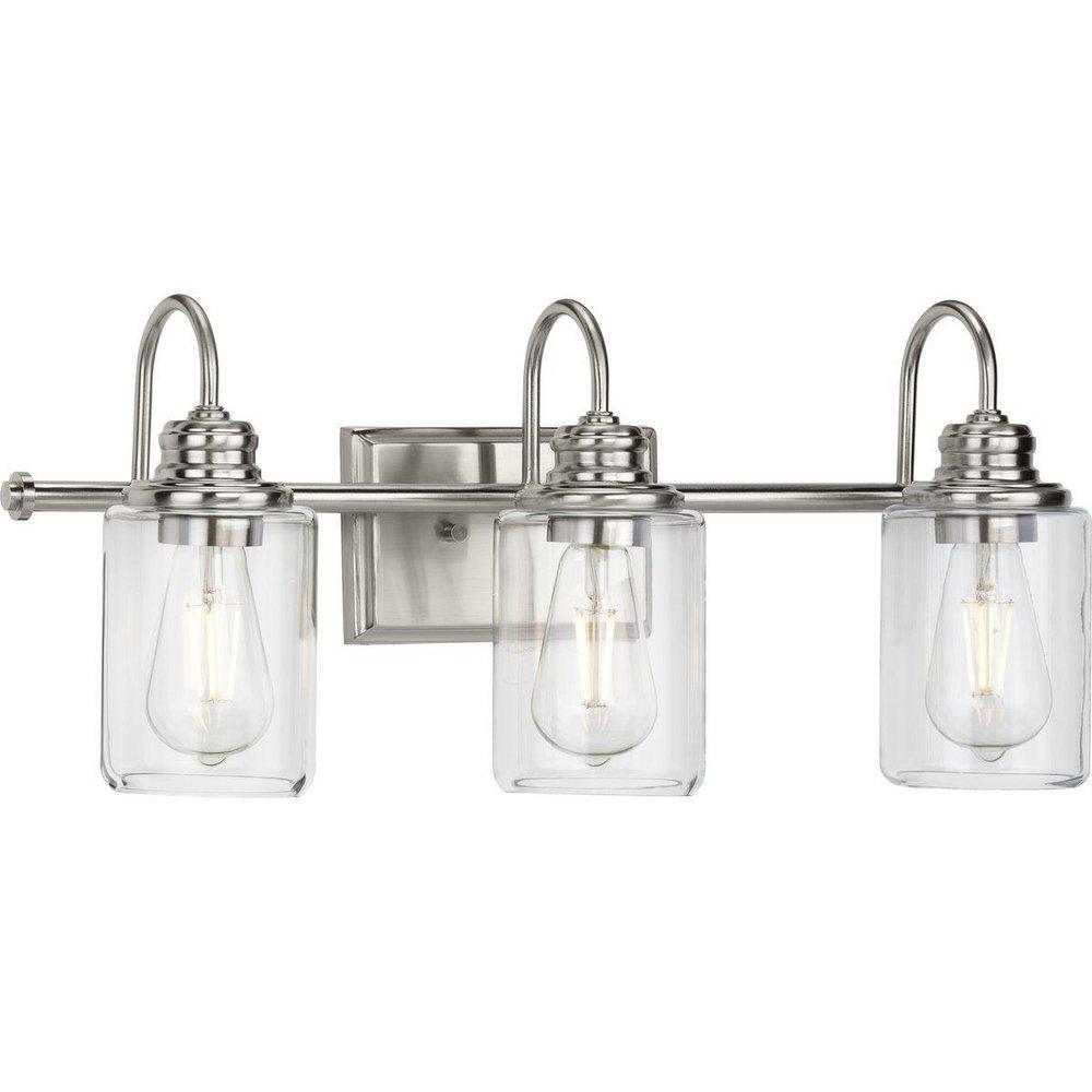 *CVR* 3-LIGHT BRUSHED NICKEL FARMHO 