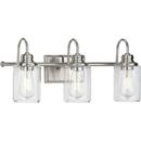 *CVR* 3-LIGHT BRUSHED NICKEL FARMHO 