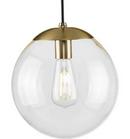 60W 1-Light Medium E-26 Incandescent Pendant Light in Brushed Bronze