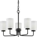 Progress Lighting Matte Black 66 in. 100W 5-Light 1-Tier Incandescent Chandelier 