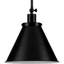 Progress Lighting Matte Black 100W 1-Light Medium E-26 Incandescent Pendant Light 