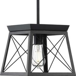 100W 1-Light Medium E-26 Incandescent Pendant Light in Textured Black