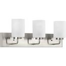 *CVR* 3-LIGHT BRUSHED NICKEL TRANSI 