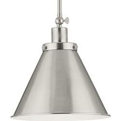 100W 1-Light Medium E-26 Incandescent Pendant Light in Brushed Nickel