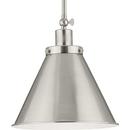 Progress Lighting Brushed Nickel 100W 1-Light Medium E-26 Incandescent Pendant Light 