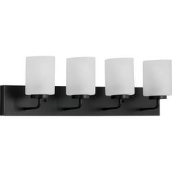 4-Light 6in. Wide Vanity Light Fixture in Matte Black