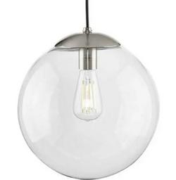 60W 1-Light Medium E-26 Incandescent Pendant Light in Brushed Nickel