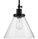 100W 1-Light Medium E-26 Incandescent Pendant Light in Matte Black