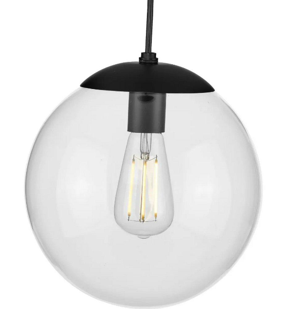 Progress Lighting Matte Black 60W 1-Light Medium E-26 Incandescent Pendant Light 
