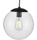 60W 1-Light Medium E-26 Incandescent Pendant Light in Matte Black