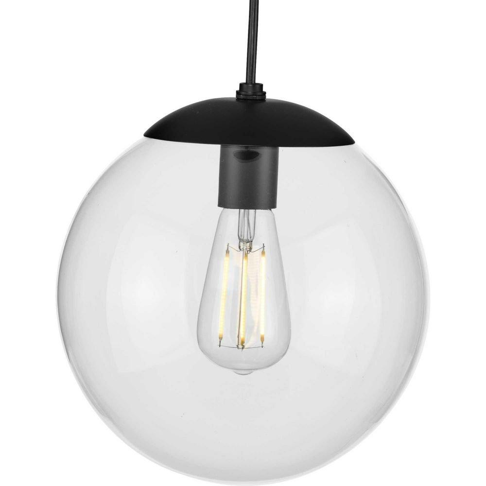 Progress Lighting Matte Black 60W 1-Light Medium E-26 Incandescent Pendant Light 
