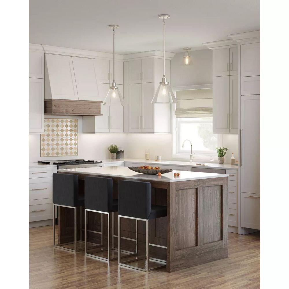 Progress Lighting Brushed Nickel 100W 1-Light Medium E-26 Incandescent Pendant Light 