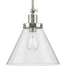 100W 1-Light Medium E-26 Incandescent Pendant Light in Brushed Nickel
