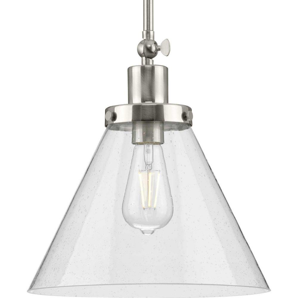 Progress Lighting Brushed Nickel 100W 1-Light Medium E-26 Incandescent Pendant Light 
