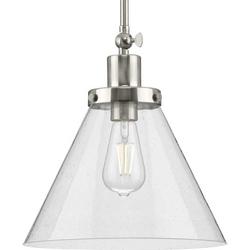 100W 1-Light Medium E-26 Incandescent Pendant Light in Brushed Nickel