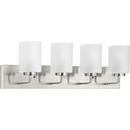 4-Light 6in. Wide Vanity Light Fixture in Brushed Nickel