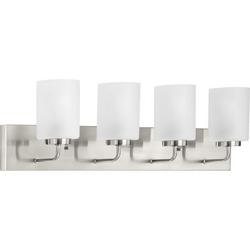 4-Light 6in. Wide Vanity Light Fixture in Brushed Nickel