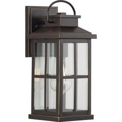 1-Light 100W 14 in. Outdoor Wall Sconce in Antique Bronze