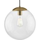 Progress Lighting Brushed Bronze 60W 1-Light Medium E-26 Incandescent Pendant Light 