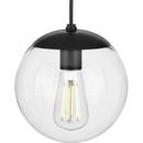 1-Light Modern Small Hanging Pendant Light in Matte Black 