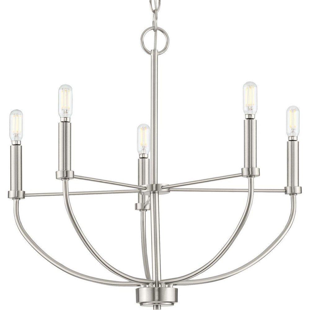 *CVR* 5-LIGHT BRUSHED NICKEL FARMHO 
