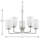 *CVR* 5-LIGHT BRUSHED NICKEL TRANSI 