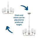 *CVR* 5-LIGHT BRUSHED NICKEL TRANSI 