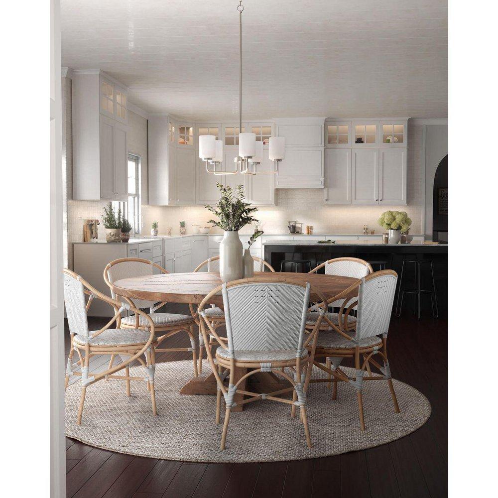 *CVR* 5-LIGHT BRUSHED NICKEL TRANSI 