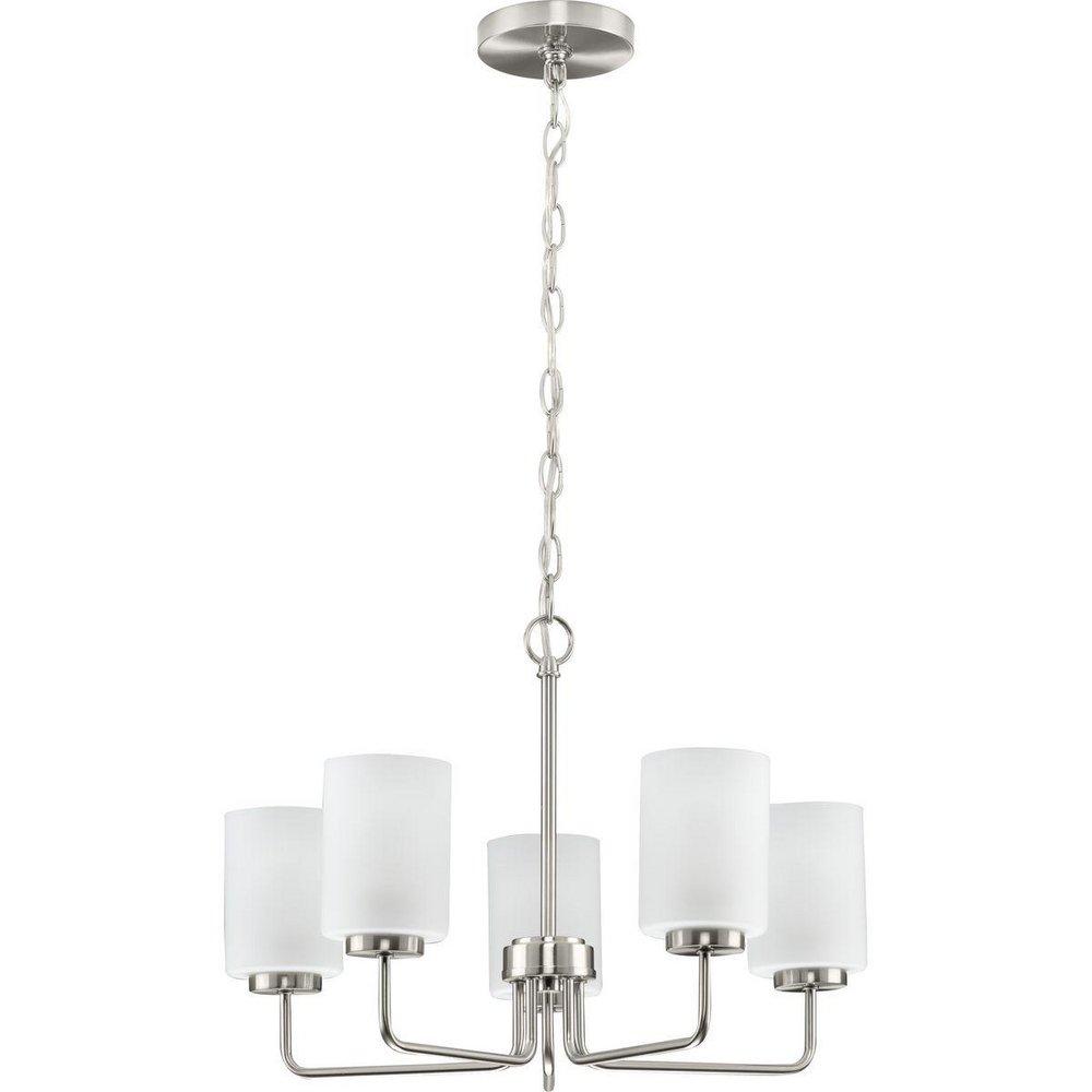 *CVR* 5-LIGHT BRUSHED NICKEL TRANSI 