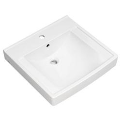 21 in. Wall Mount Rectangular Vitreous China Bathroom Sink in White