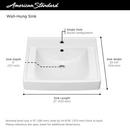 American Standard White Wall Mount Bathroom Sink 