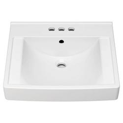 21 in. Wall Mount Rectangular Vitreous China Bathroom Sink in White