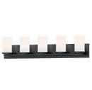 60W 5-Light Medium E-26 Vanity Fixture in Black