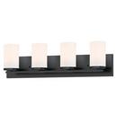 60W 4-Light Medium E-26 Vanity Fixture in Black