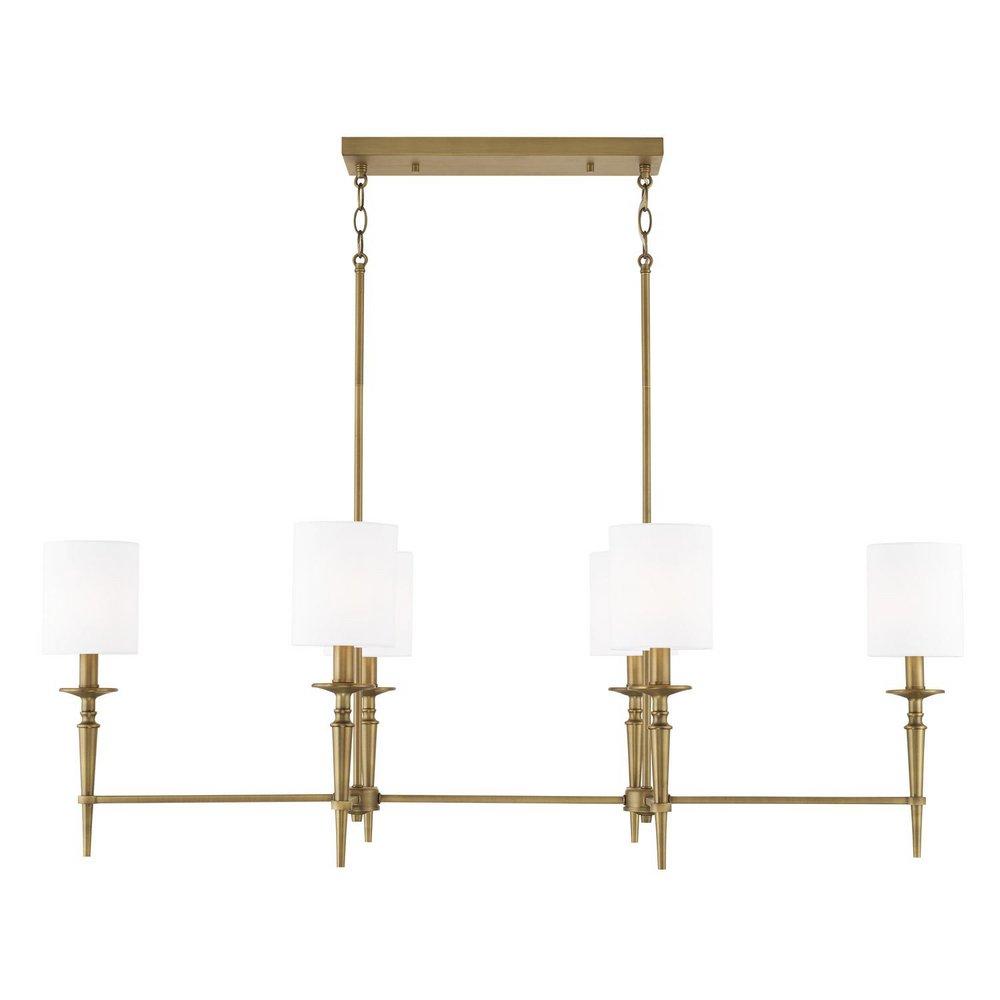 Capital Lighting Aged Brass 60W 6-Light Candelabra E-12 Incandescent Pendant 