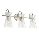 100W 3-Light Medium E-26 Vanity Fixture in Polished Nickel