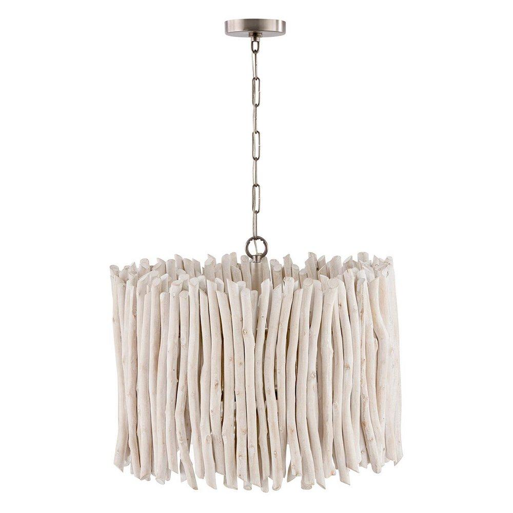 Capital Lighting Brushed Pewter 100W 4-Light Medium E-26 Incandescent Pendant Light 