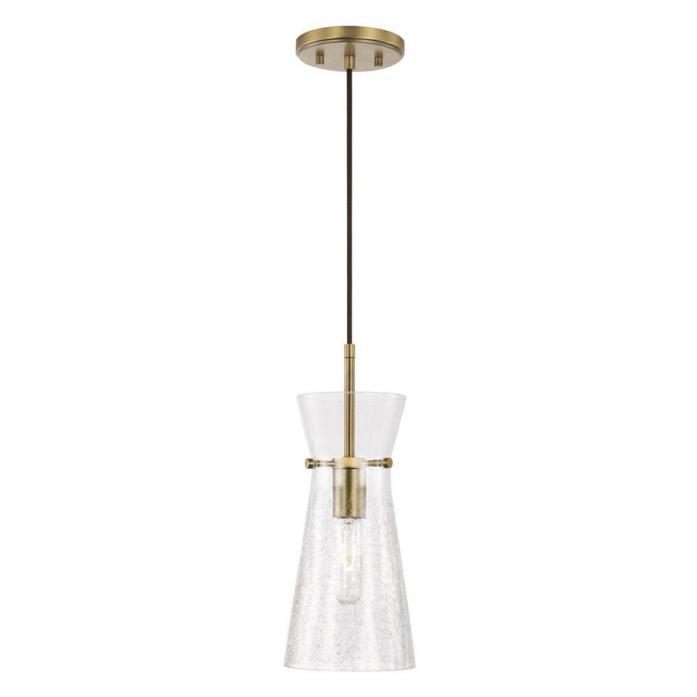 Capital Lighting Aged Brass 100W 1-Light Medium E-26 Incandescent Pendant 