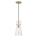 100W 1-Light Medium E-26 Incandescent Pendant in Aged Brass