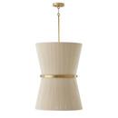 Capital Lighting Bleached Natural Rope/Patinaed Brass 60W 6-Light Candelabra E-12 Foyer Lighting 