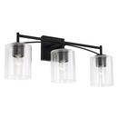 Capital Lighting Matte Black 100W 3-Light Medium E-26 Vanity Fixture 