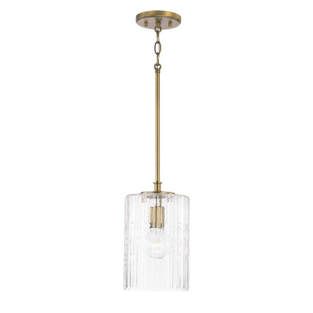 Capital Lighting Aged Brass 100W 1-Light Medium E-26 Incandescent Pendant 