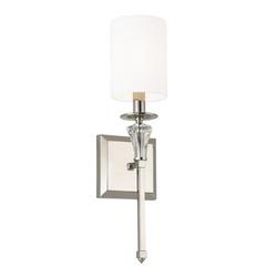 60W 1-Light 19-1/2 in. Polished Nickel Wall Sconce